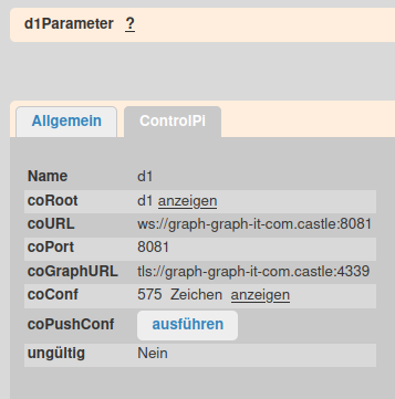 Tab "ControlPi" des Graphmoduls