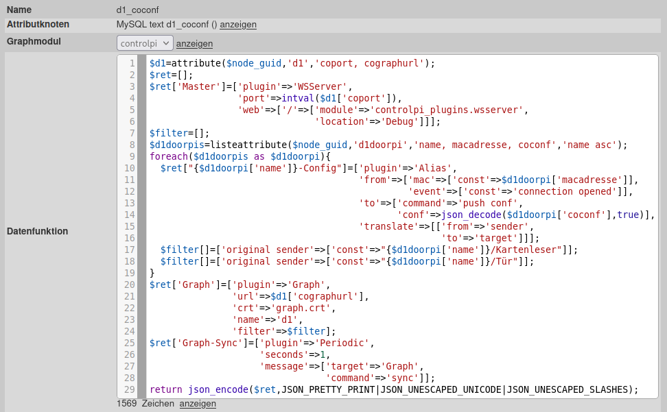 Datenfunktion d1\_coconf