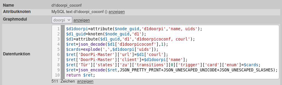 Datenfunktion d1doorpi\_coconf